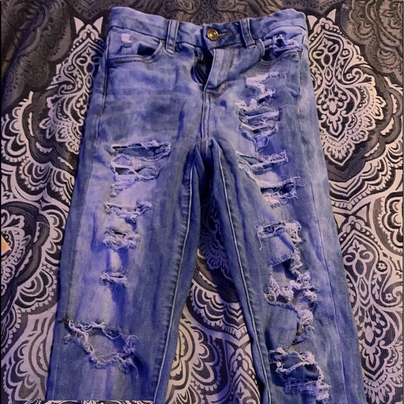 American Eagle Outfitters Jeans Patch And Ripped High Waisted Jeans Poshmark